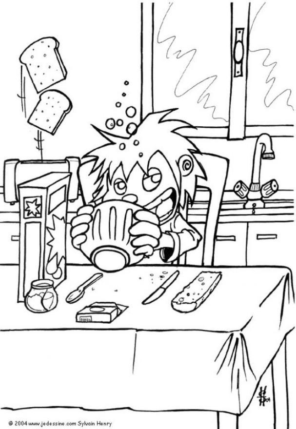 desayuno Dibujo para colorear desayuno