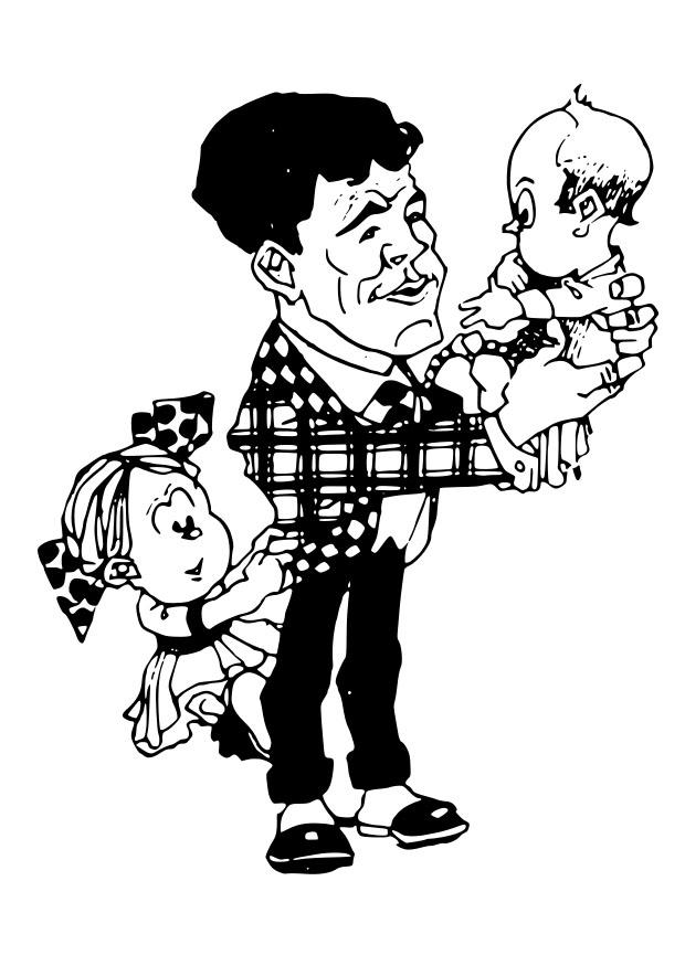 dAa del padre Dibujo para colorear dAa del padre