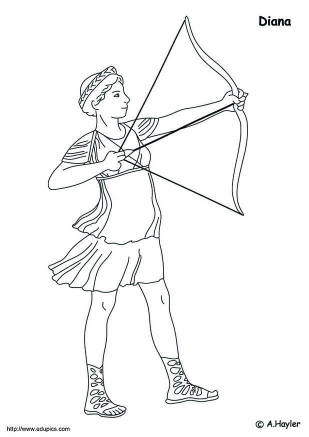 diana Dibujo para colorear diana