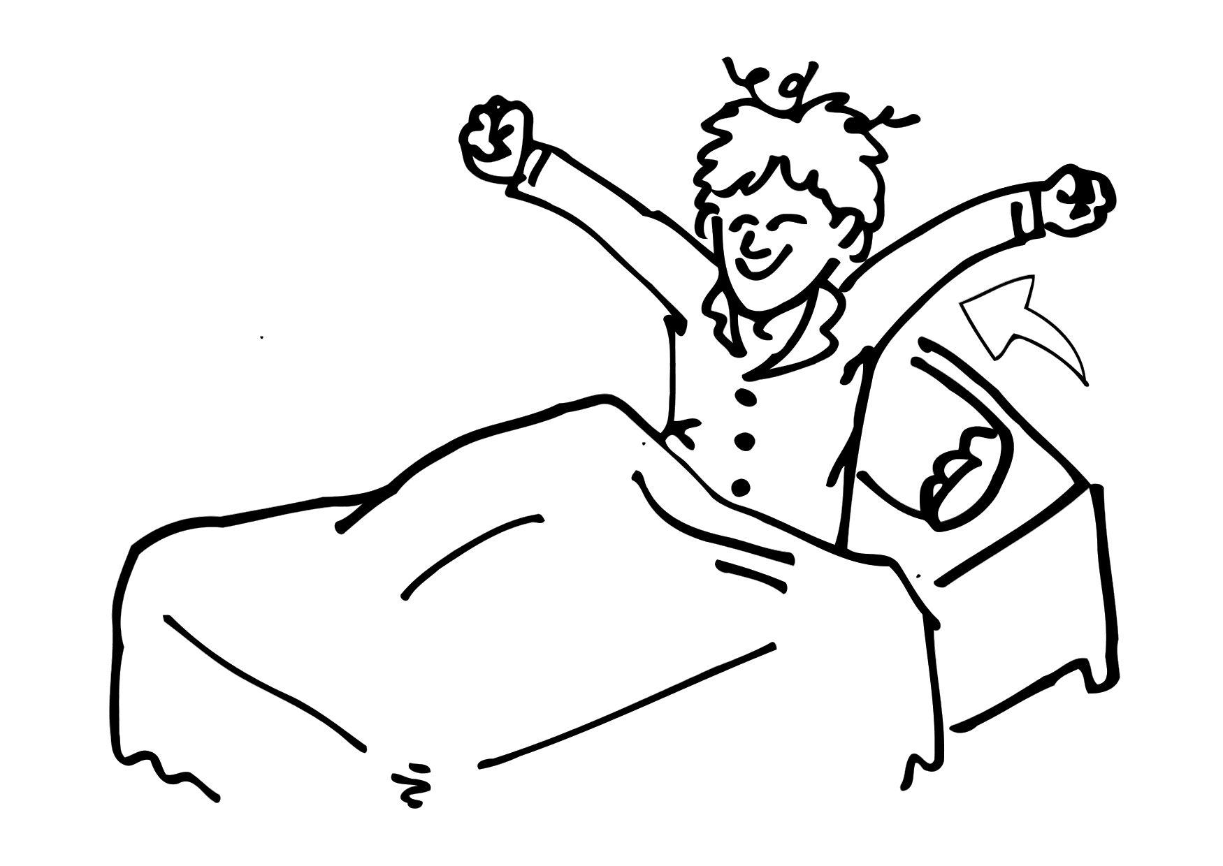 Dibujo para colorear 016b. levantarse