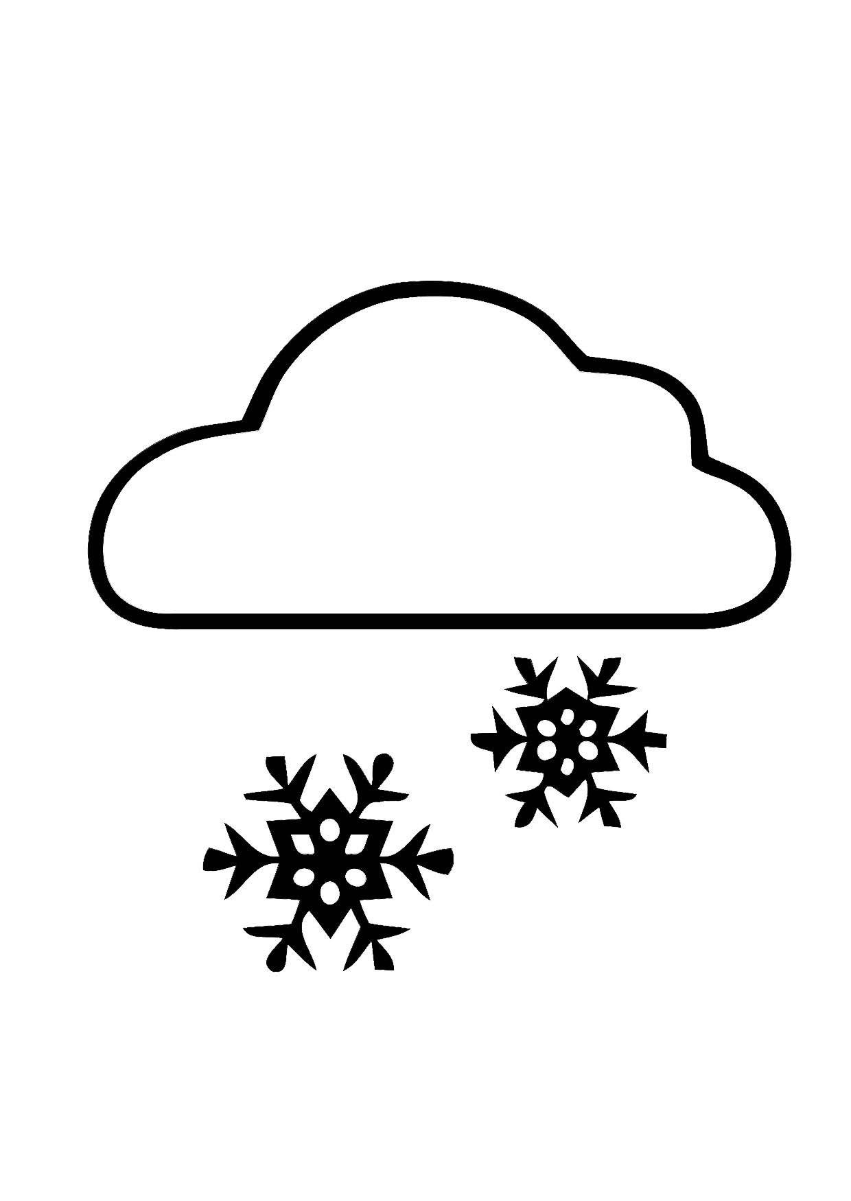 Dibujo para colorear 01a. nieve