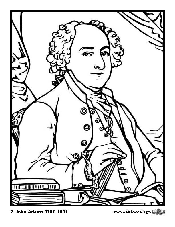 Dibujo para colorear 02 john adams