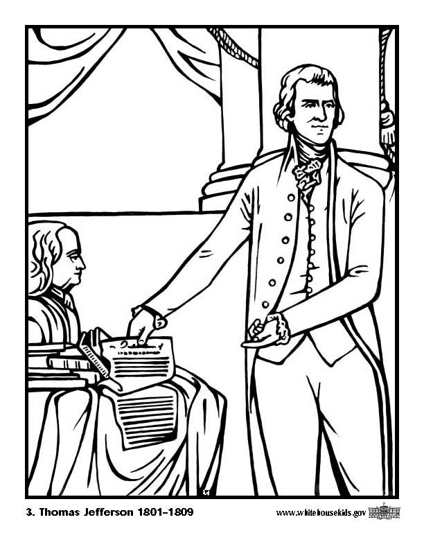 Dibujo para colorear 03 thomas jefferson