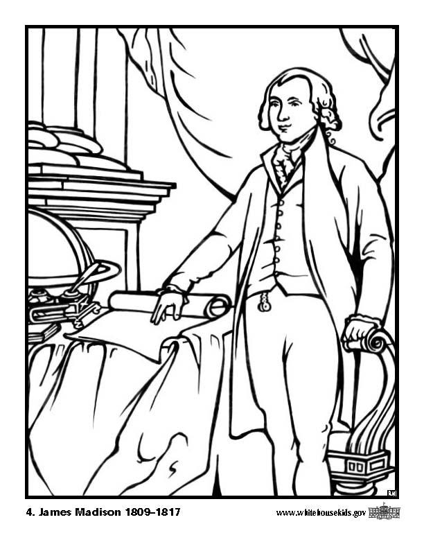 Dibujo para colorear 04 james madison