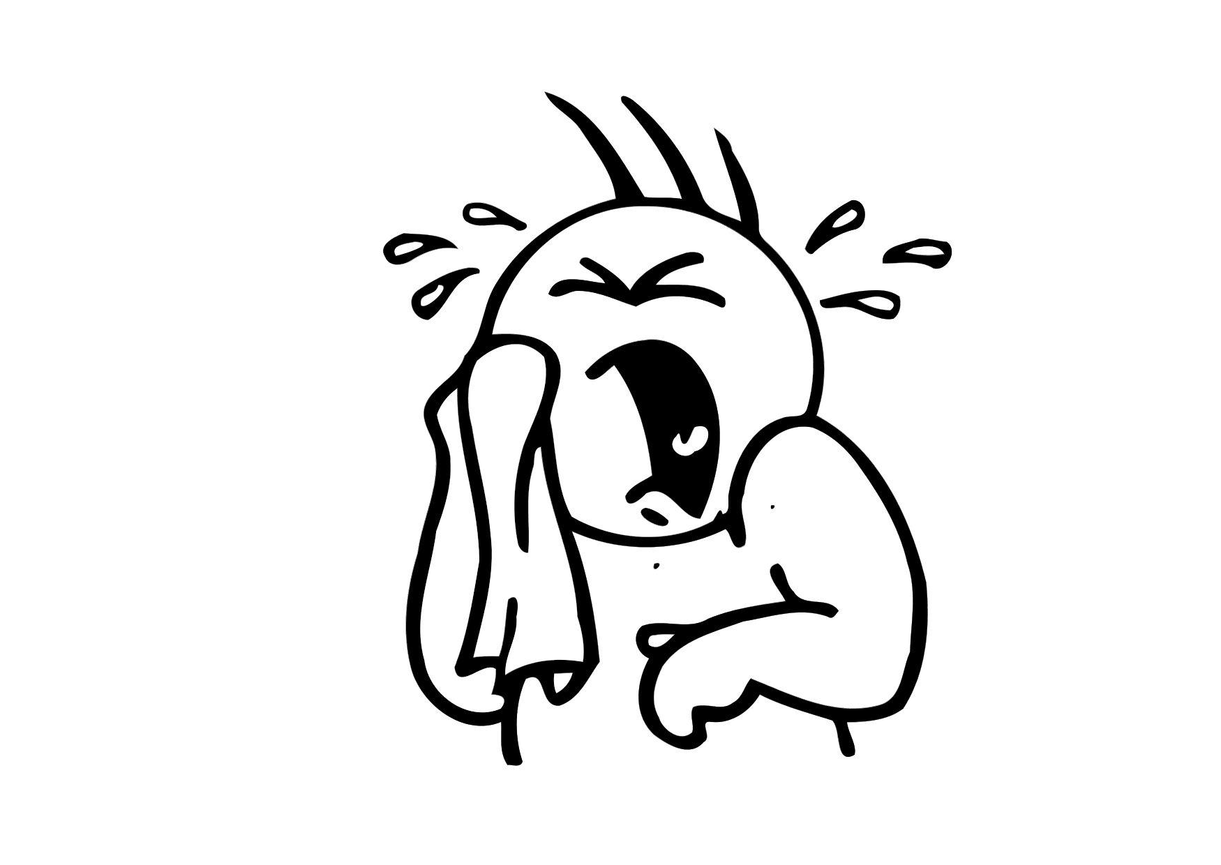 Dibujo para colorear 05b. triste