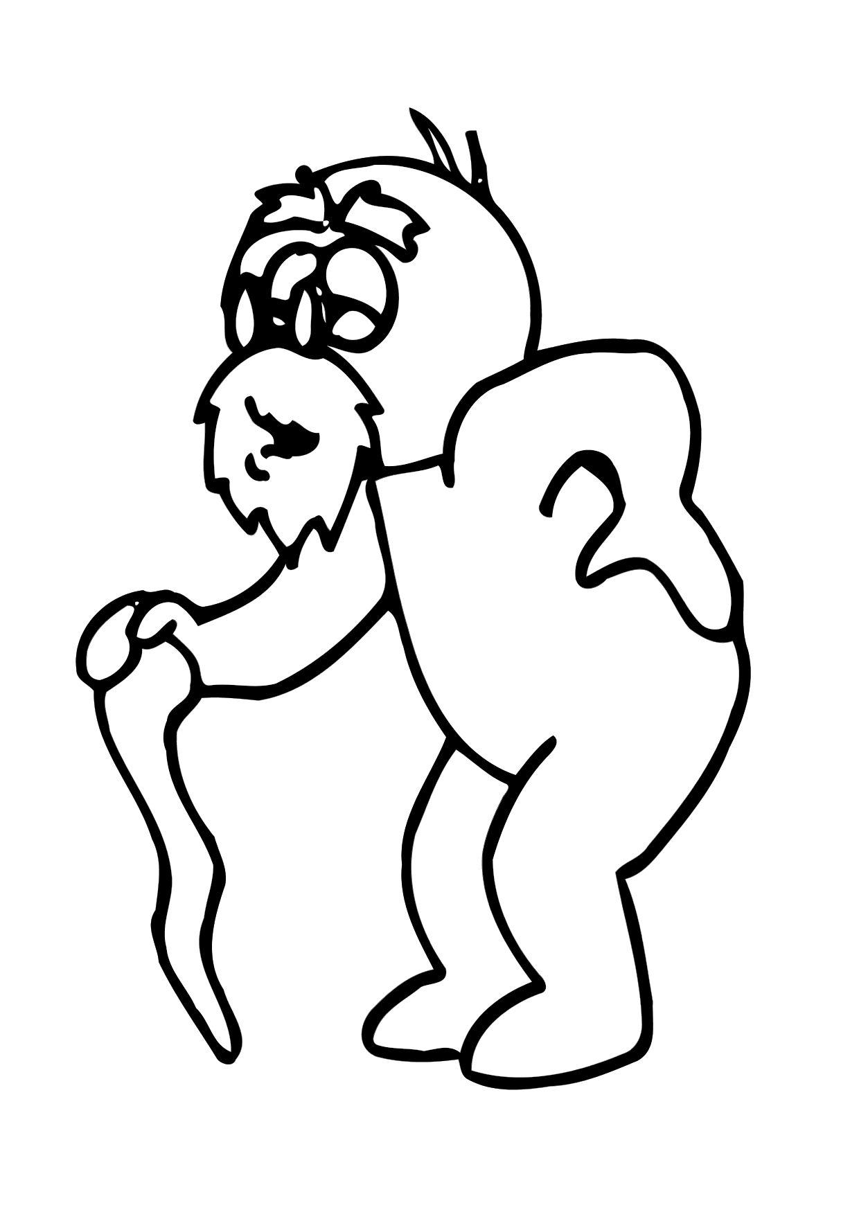Dibujo para colorear 06.b anciano