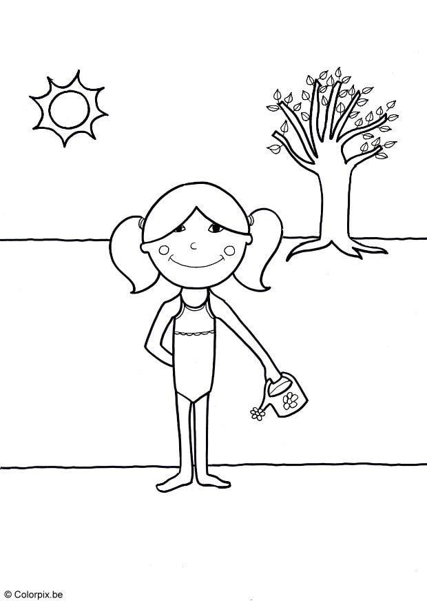 Dibujo para colorear 07b. verano