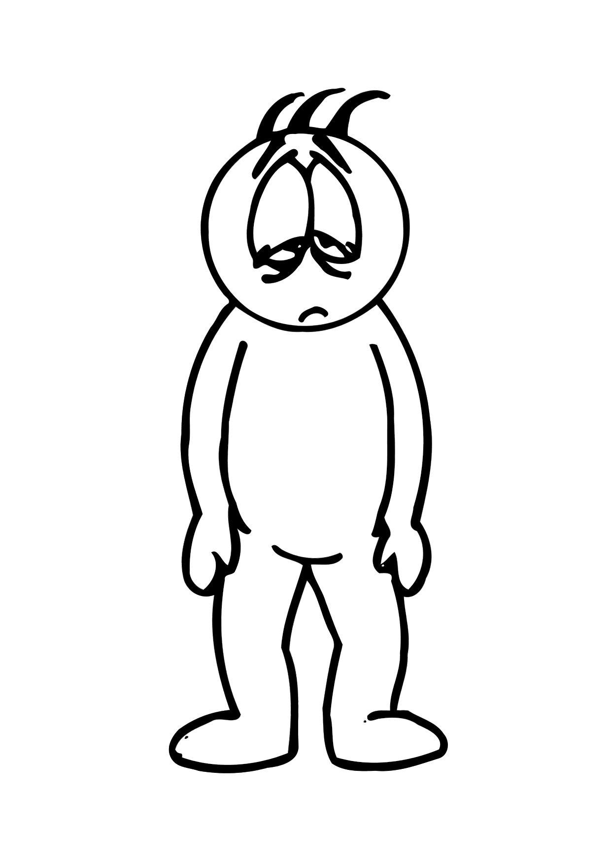 Dibujo para colorear 09b. cansado