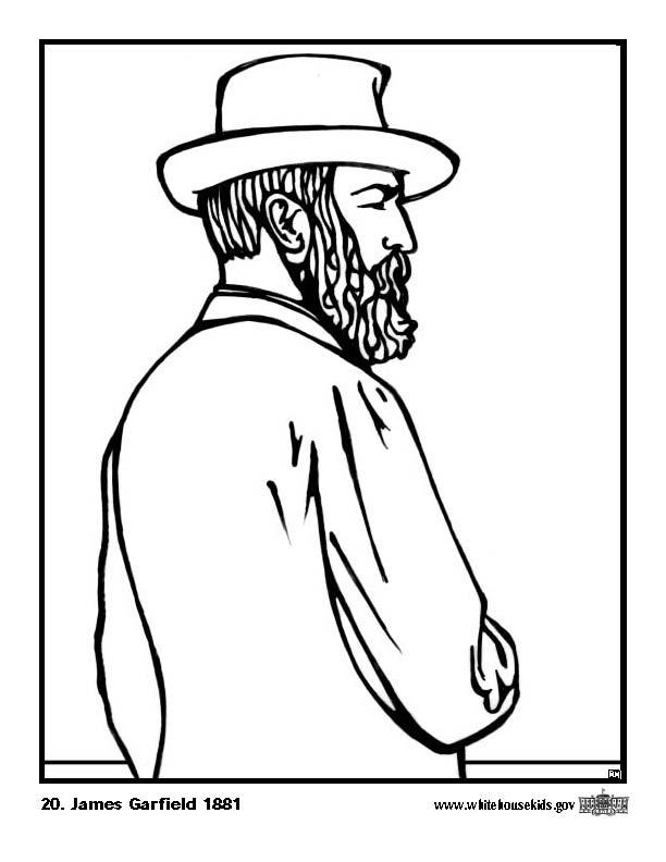 Dibujo para colorear 20 james garfield
