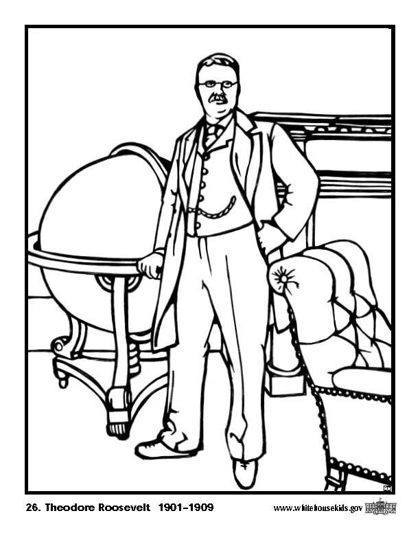 Dibujo para colorear 26 theodore roosevelt