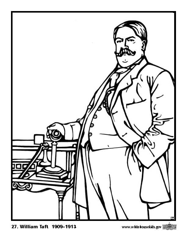 Dibujo para colorear 27 william taft