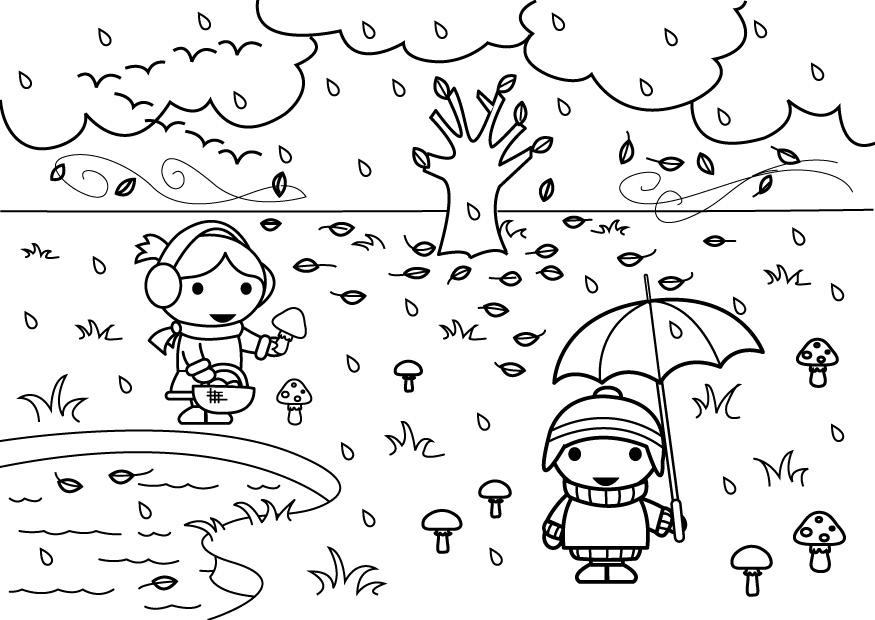 Dibujo para colorear 2b otono