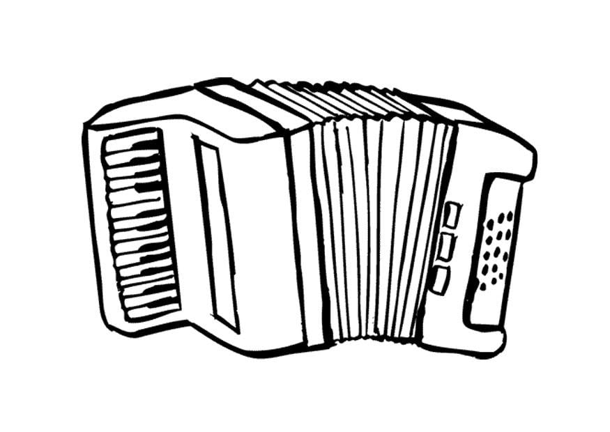 Dibujo para colorear acordeA³n