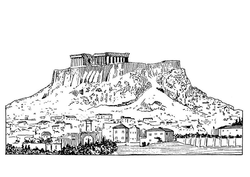 Dibujo para colorear acrA³polis