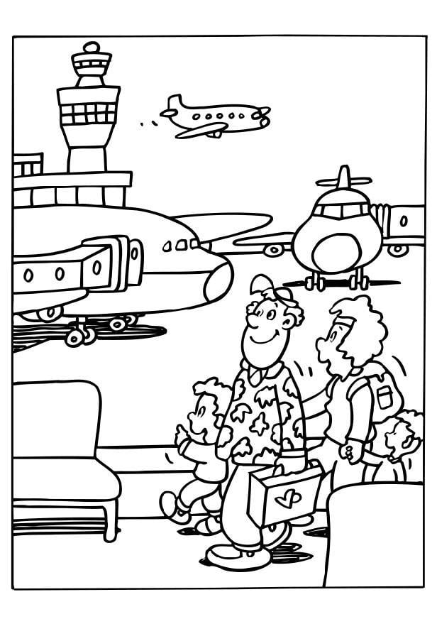 Dibujo para colorear aeropuerto