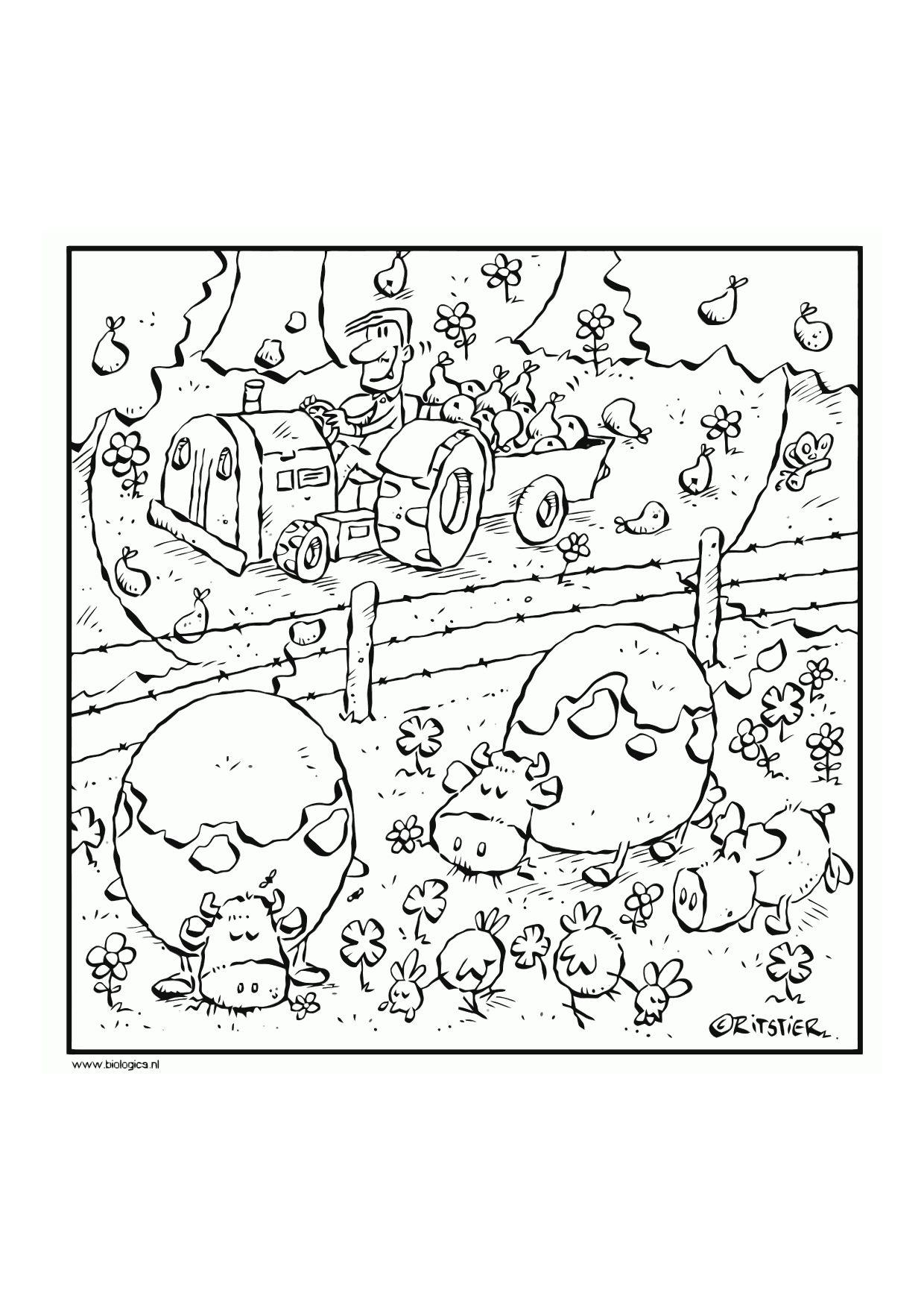 Dibujo para colorear agricultura