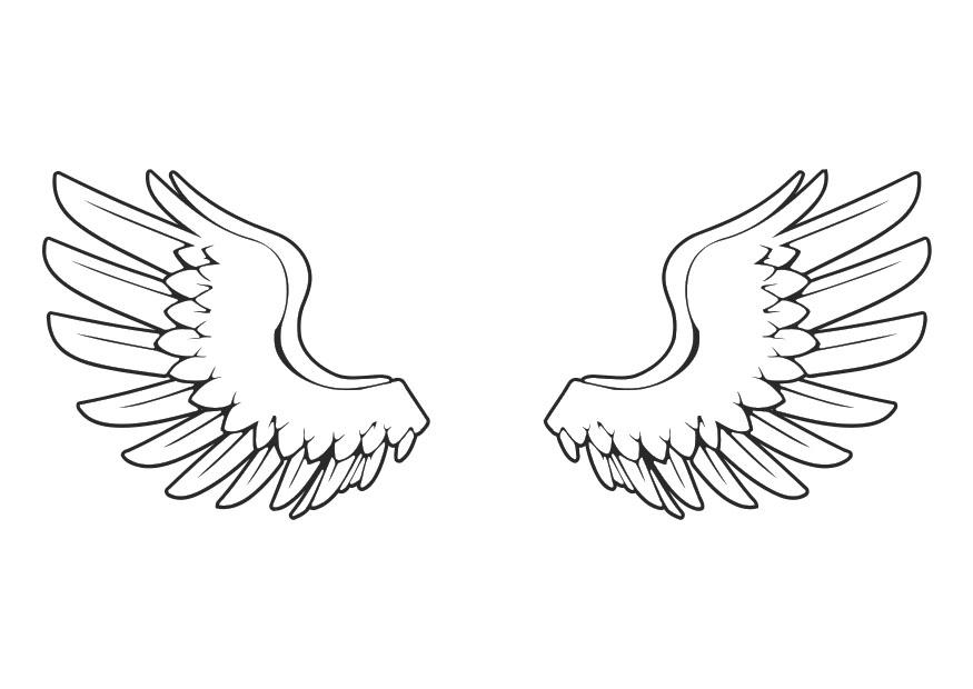 Dibujo para colorear alas