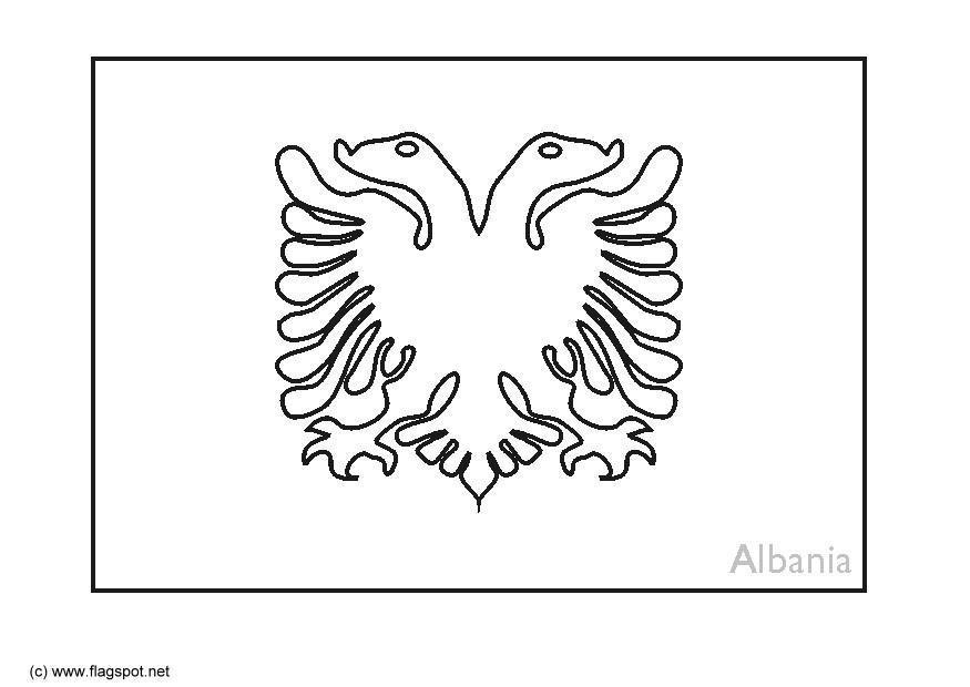 Dibujo para colorear albania