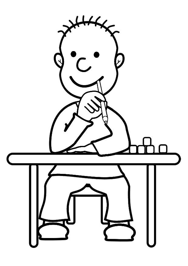 Dibujo para colorear alumno
