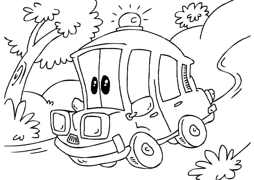 Dibujo para colorear ambulancia