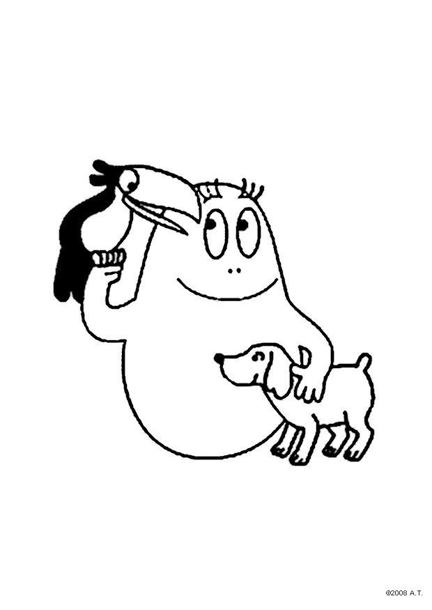 Dibujo para colorear amigo de los animales