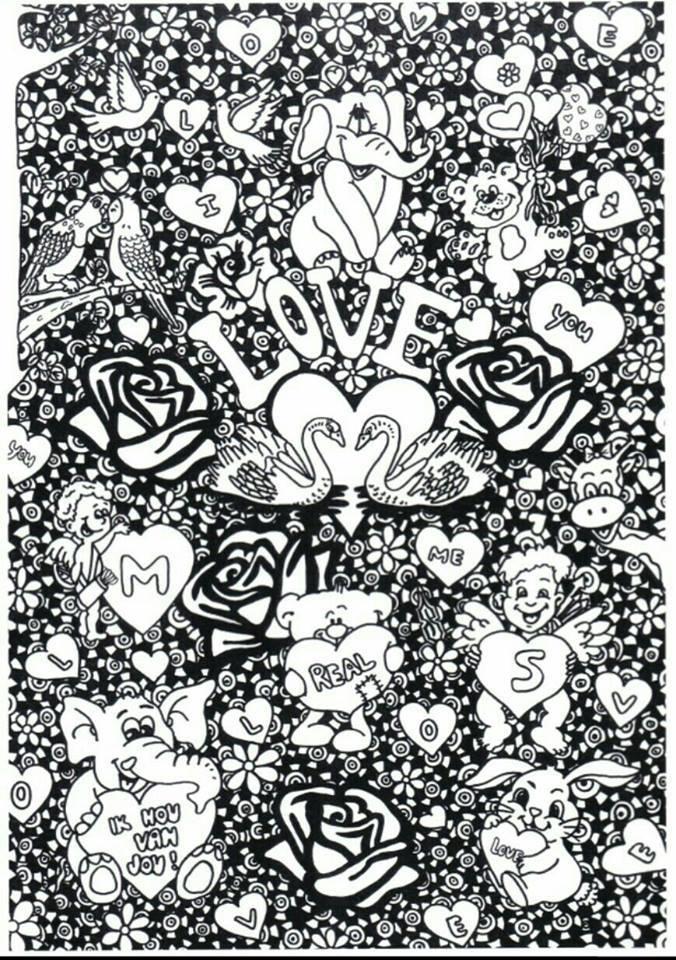 Dibujo para colorear amor