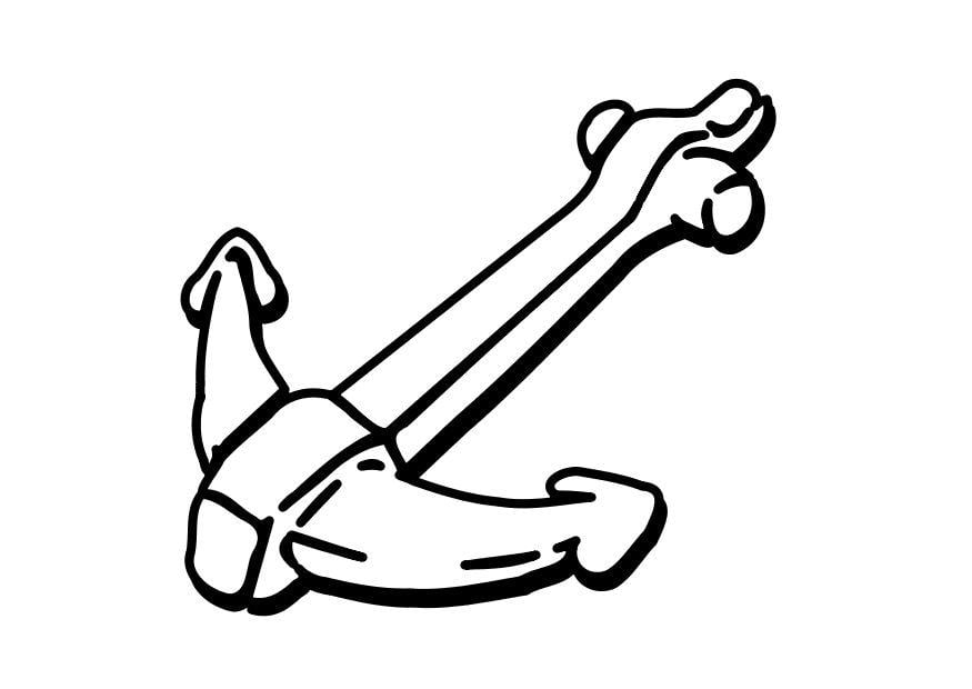 Dibujo para colorear ancla