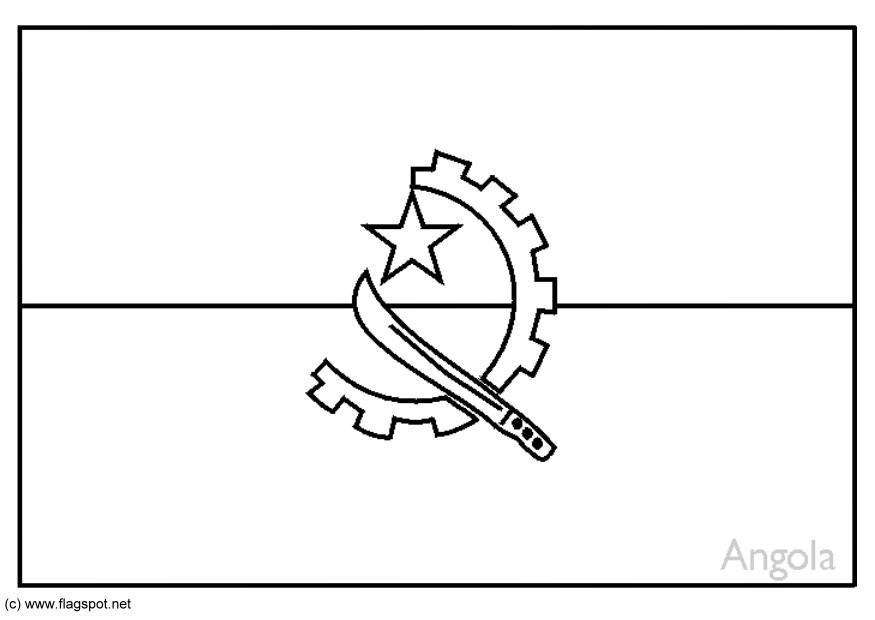 Dibujo para colorear angola