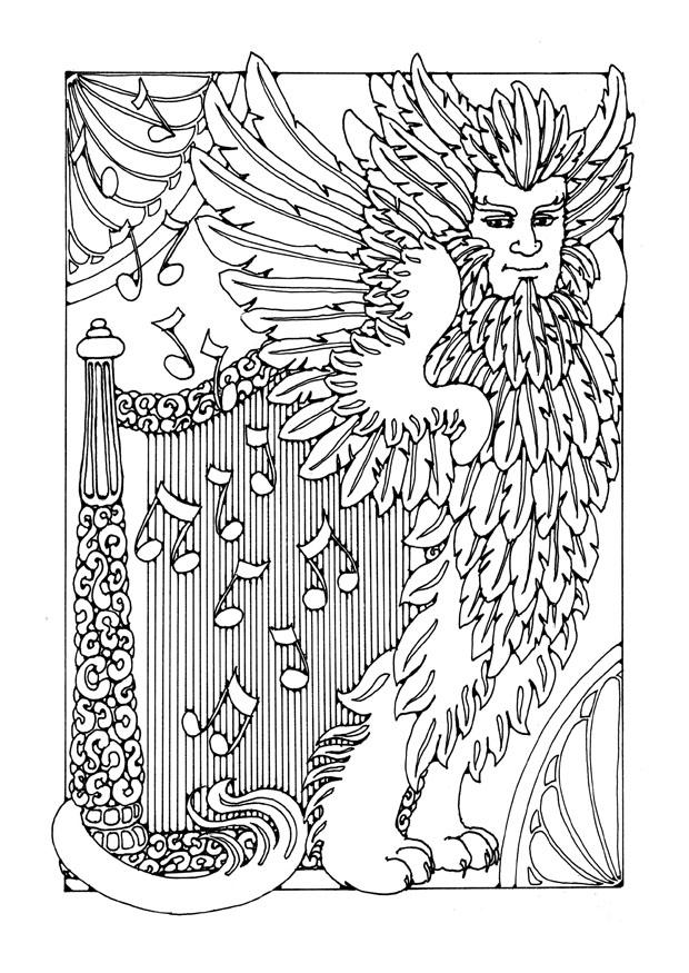 Dibujo para colorear animal fantA¡stico