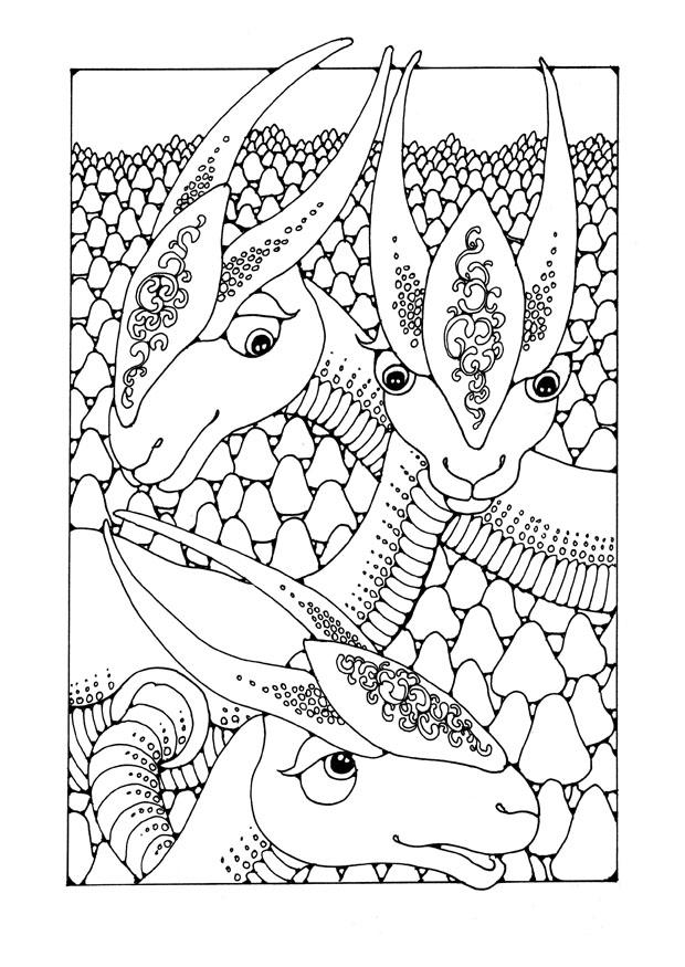 Dibujo para colorear animales fantA¡sticos