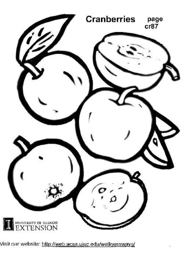 Dibujo para colorear arA¡ndanos