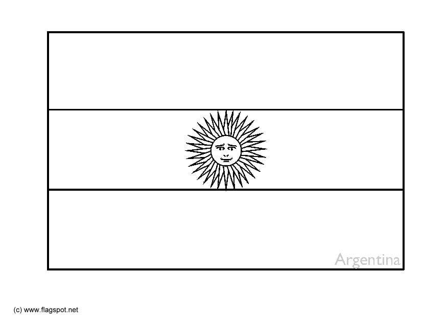 Dibujo para colorear argentina