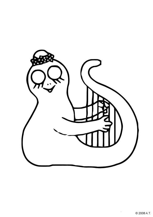 Dibujo para colorear arpa