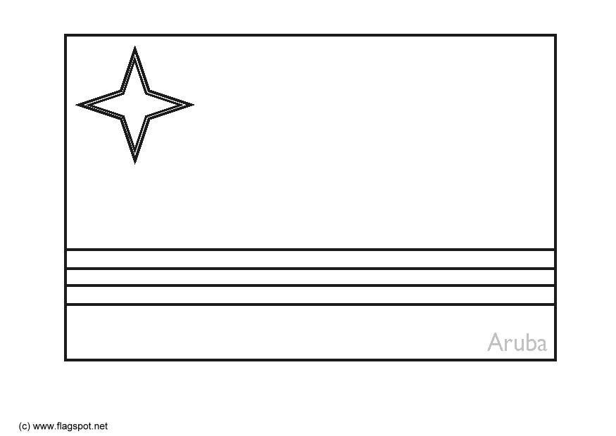 Dibujo para colorear aruba