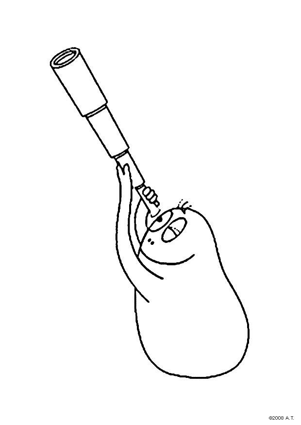 Dibujo para colorear astrA³nomo