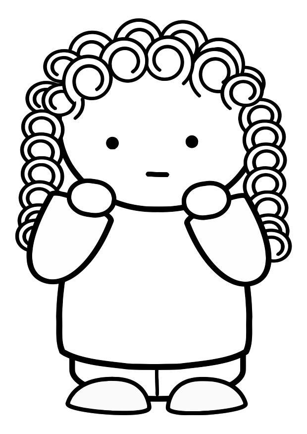 Dibujo para colorear asustarse
