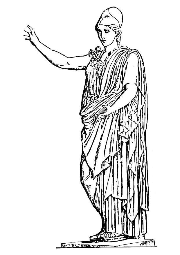 Dibujo para colorear atenas