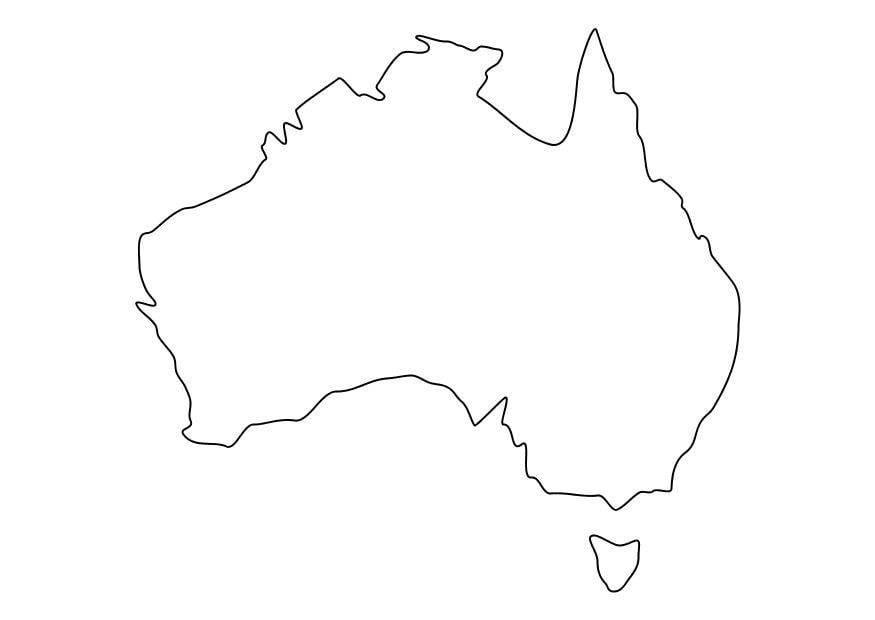 Dibujo para colorear australia