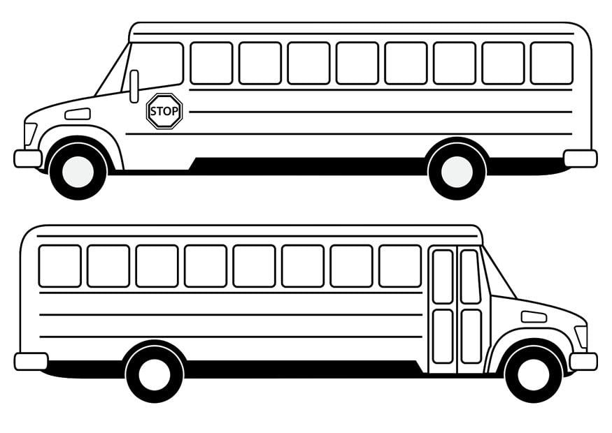 Dibujo para colorear autobAºs escolar