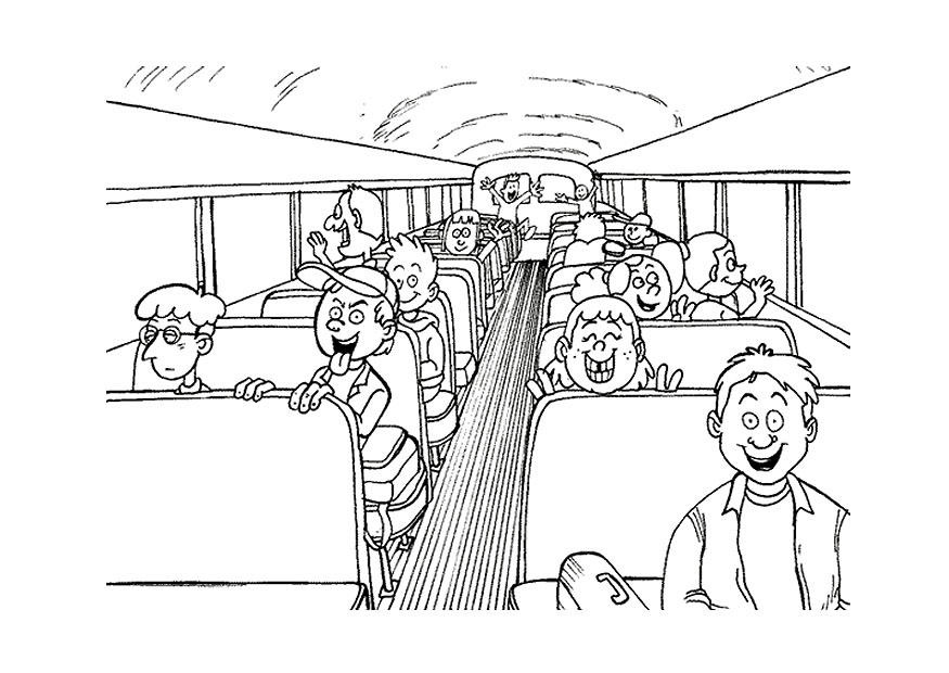 Dibujo para colorear autobAºs escolar
