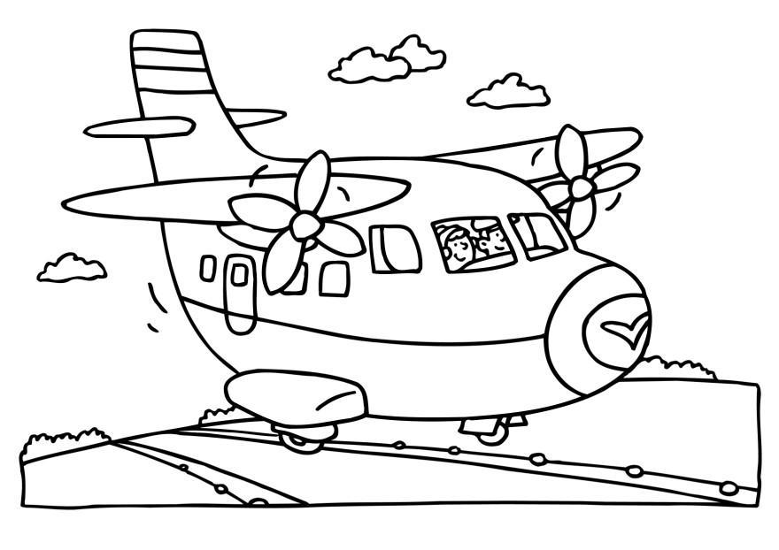 Dibujo para colorear aviA³n