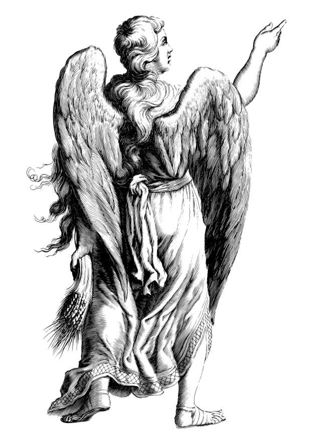 Dibujo para colorear A¡ngel