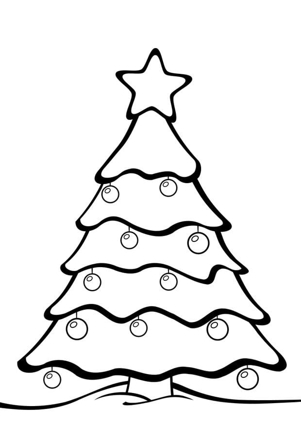 Dibujo para colorear A¡rbol de navidad