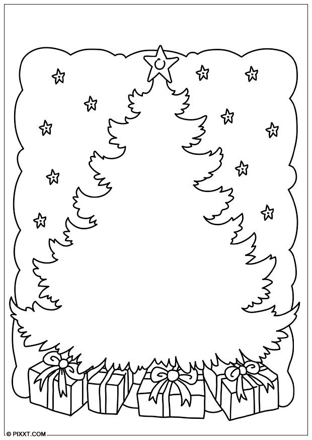 Dibujo para colorear A¡rbol de navidad