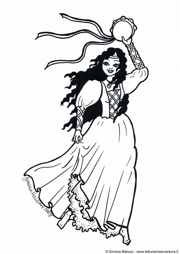 Dibujo para colorear bailarina