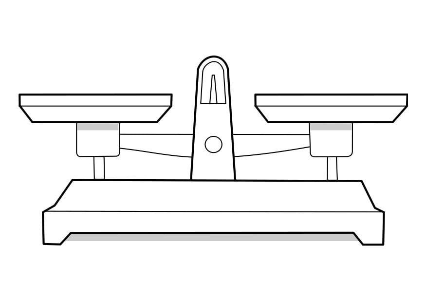 Dibujo para colorear balanza