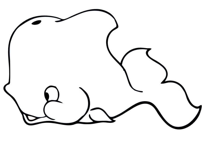 Dibujo para colorear ballena
