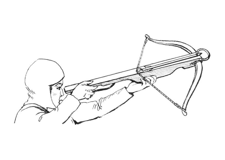 Dibujo para colorear ballesta