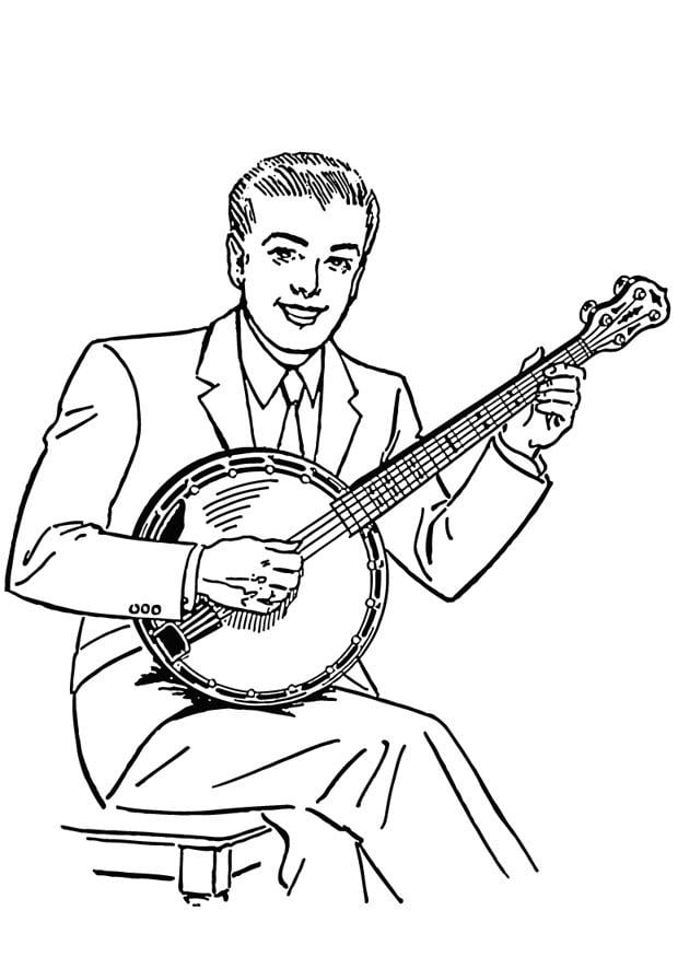 Dibujo para colorear banjo