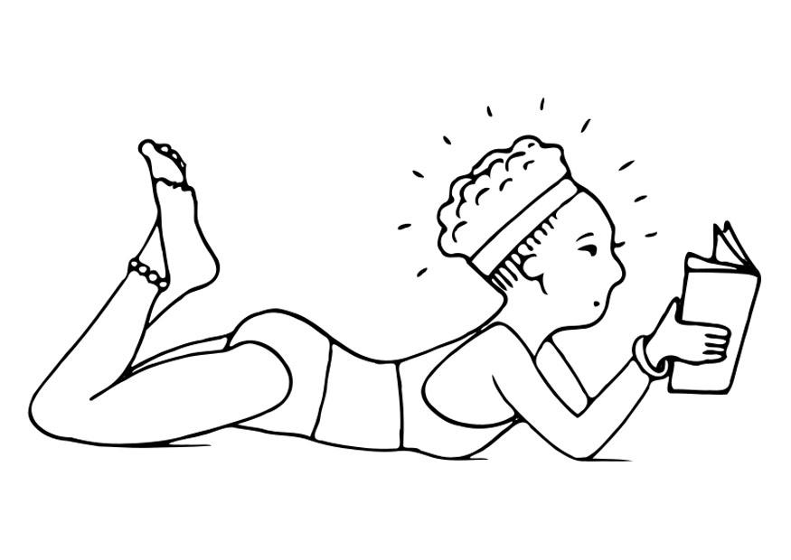 Dibujo para colorear banos de sol